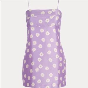 Lilac Floral Mini Dress